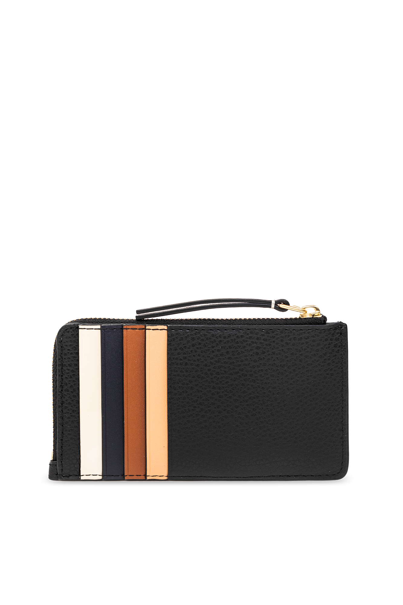 ☆☆Tory Burch☆☆ 24FW Tory Burch Card Wallet 157505 312 Fr Robinson Pebbled Top-Zip Card Case: Women's Designer Card